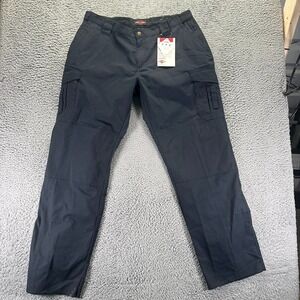 Tru-Spec Pant Womens 22 Blue Polyester Cargo Straight Leg Technician Button-Fly